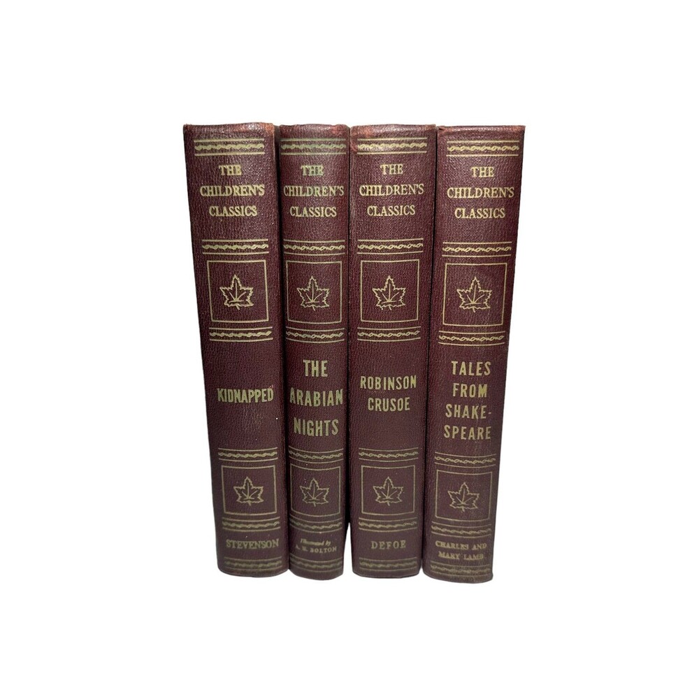 Vintage Set of 4 The Children's Classics Books 1924-1925 Illustrated HC